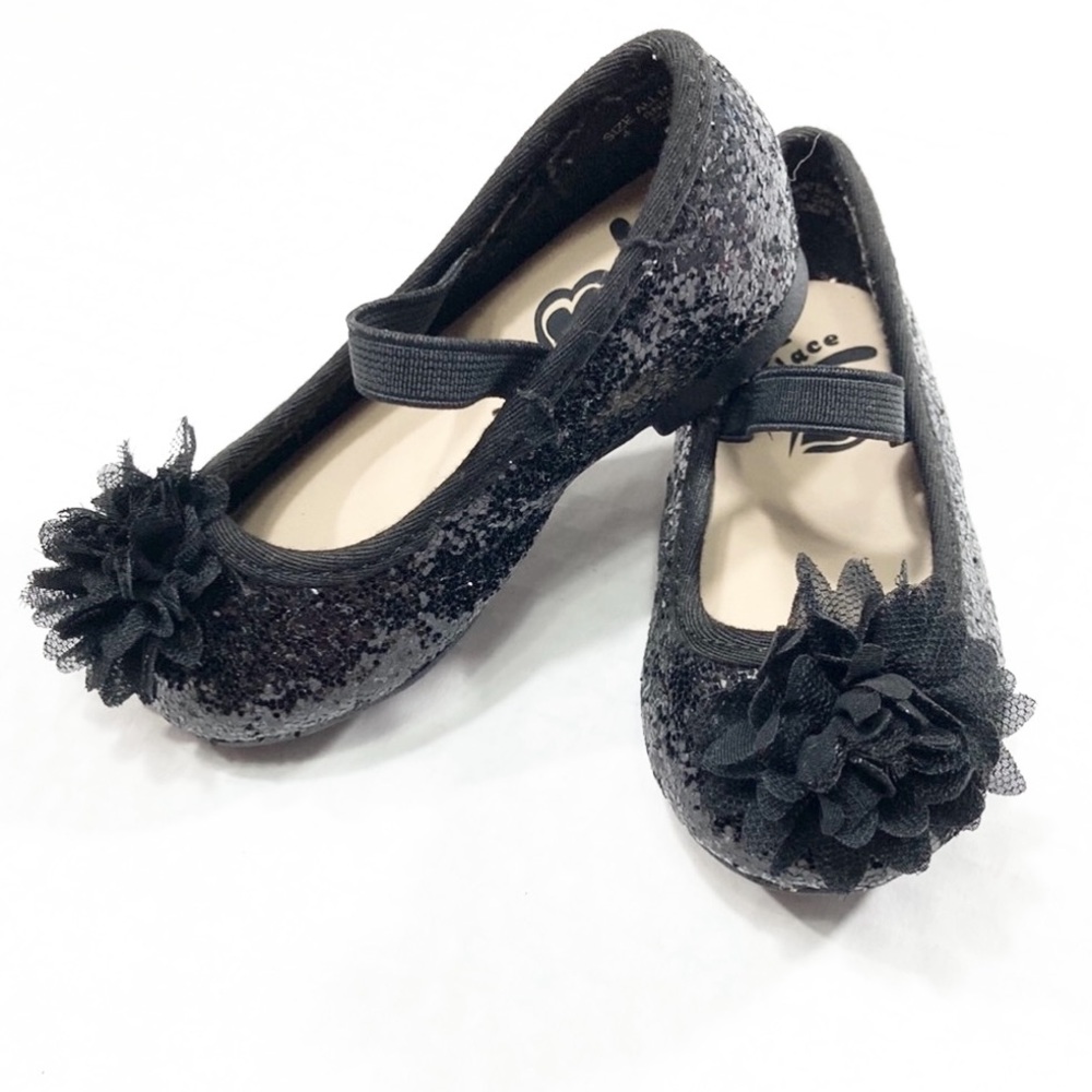 ✨🖤 Place Black Sequin Dress Shoes Girls Size 4 🖤✨ - Picture 11 of 11